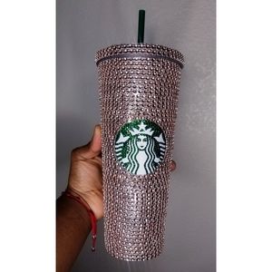 Rose Gold Crystal Acrylic Starbucks Cold Cup